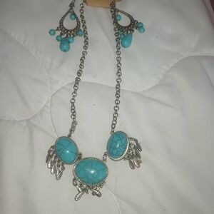Silver and Turquoise Jewelry Set